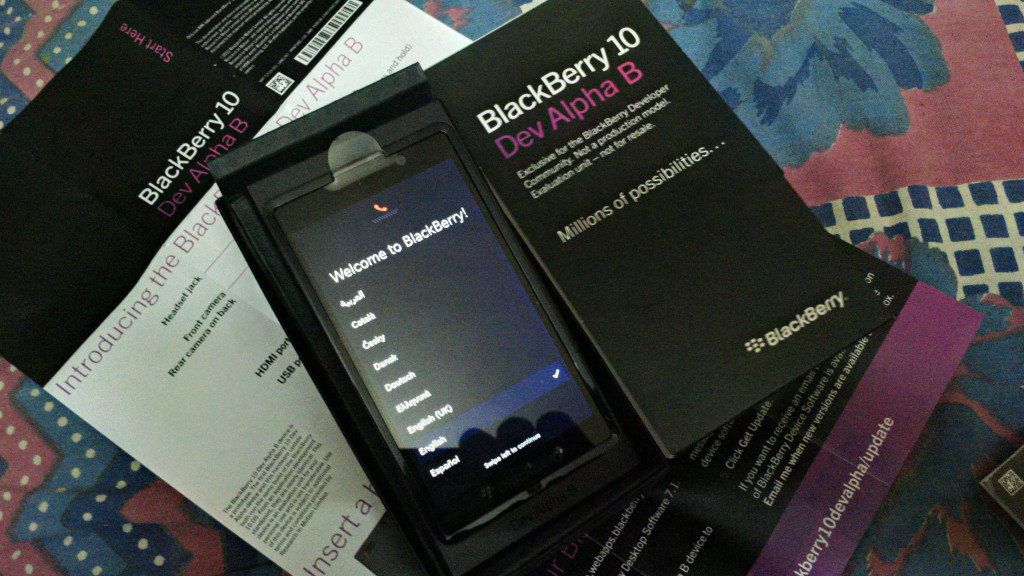 BlackBerry 10 Dev Alpha B